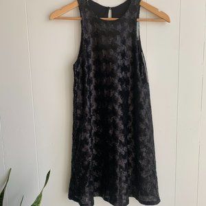 Aritzia Canterbury Matte Black Sequin Dress